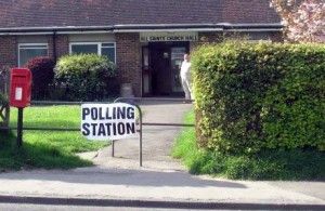 Photo of a Polling station.