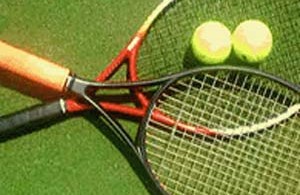 Hailsham Charity Tennis Marathon, photo of tennis rackets