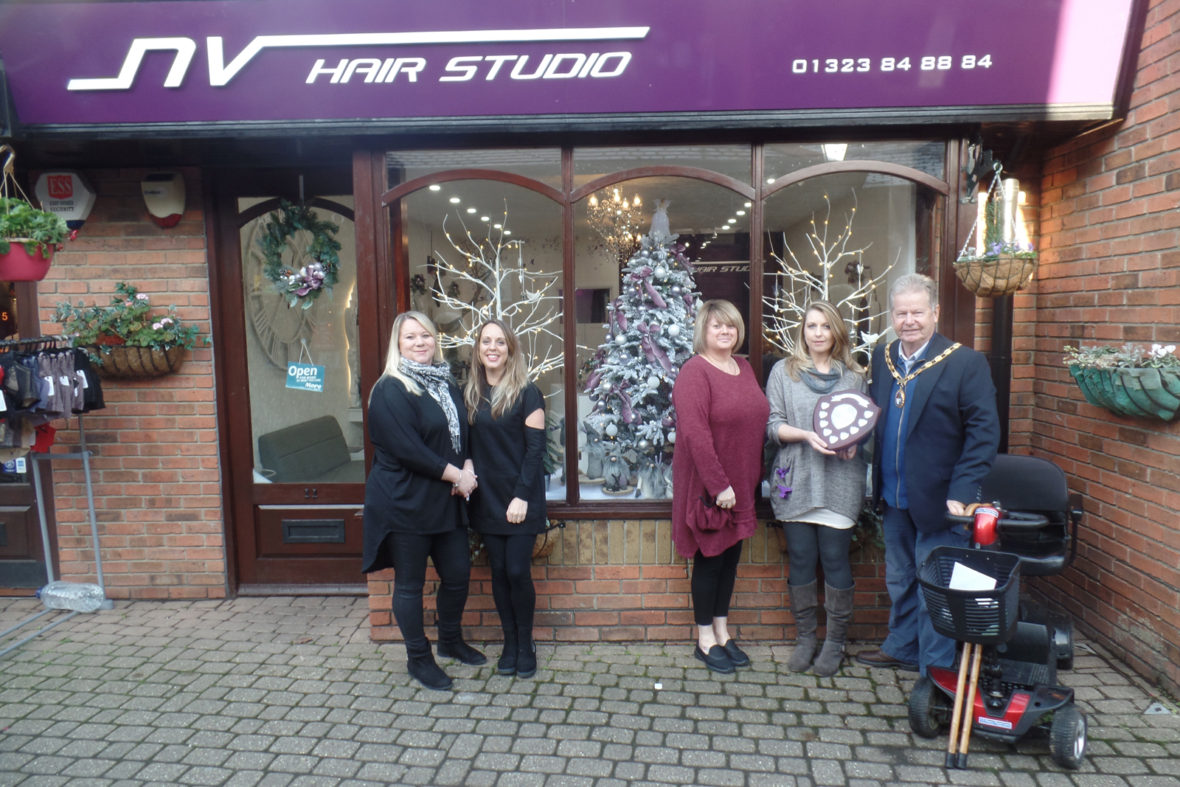 Hair Studio Receives Hailsham's Best Christmas Shop Window Award - Hailsham  Town Council