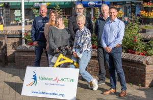 Photo of councillors and sponsors at the official launch of Hailsham Active Run 2024 (photo credit Hailsham News/Regional Media Group)