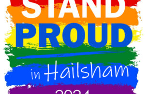 Logo artowrk for Stand Proud In Hailsham event taking place in June 2024
