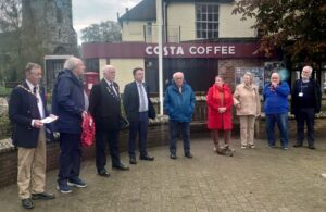 Photo of Alfred French memorial stone unveiling ceremony at the Hailsham War Memorial on 17th October 2024