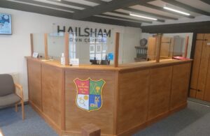Photo of Hailsham Town Council public enquiries desk and reception