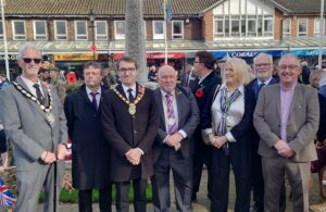 Phot of town councillors and staff at the Remembrance Day Service event held on 08/11/25