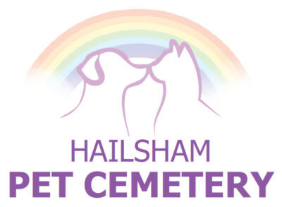 Artwork/logo for Hailsham Pet Cemetery (picture of a rainbow with the wording)
