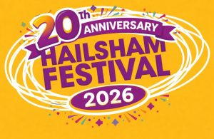Artwork displaying Hailsham Festivals 20th Anniversary 2026 event