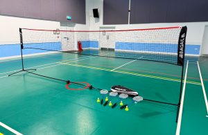 Badminton facilities at the James West Community Centre